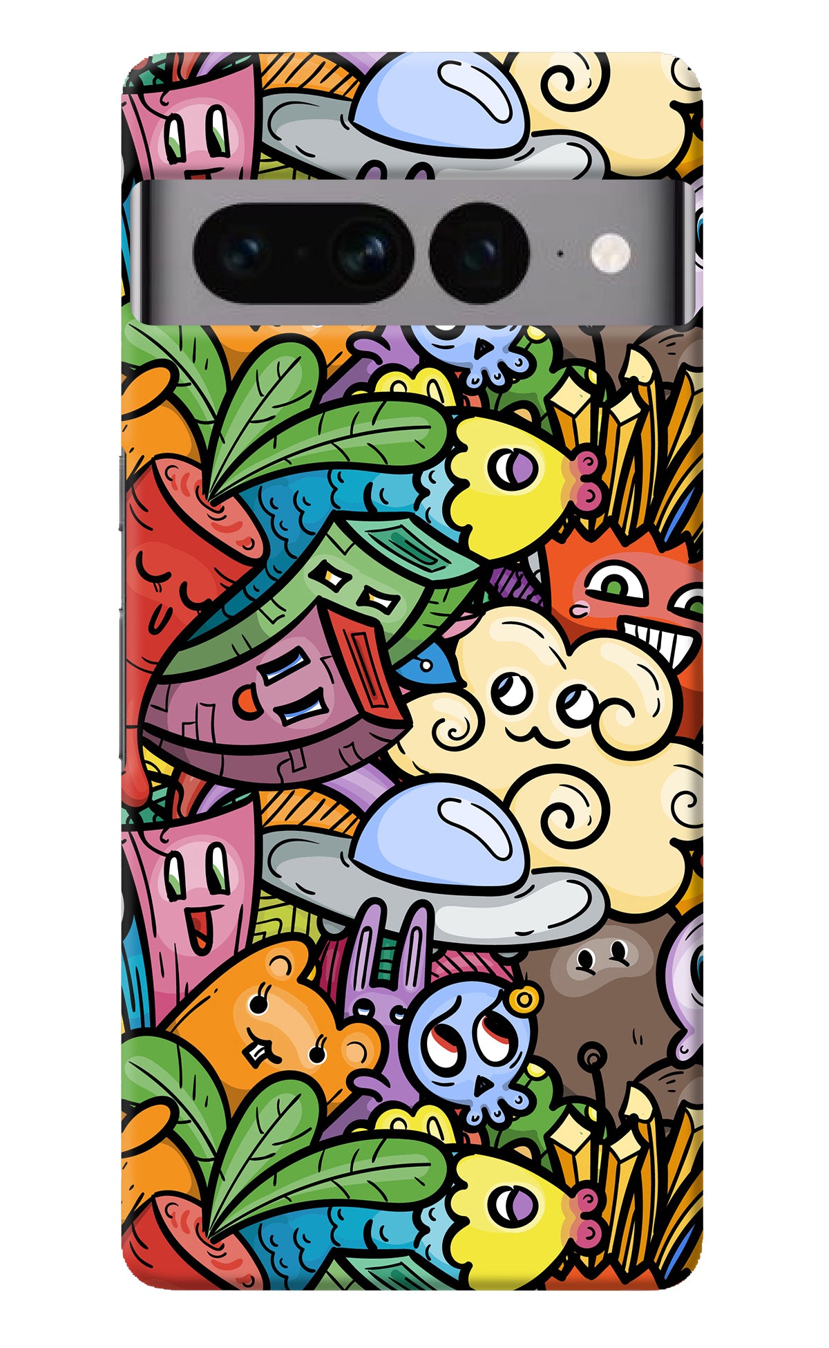 Veggie Doodle Google Pixel 7 Pro Back Cover