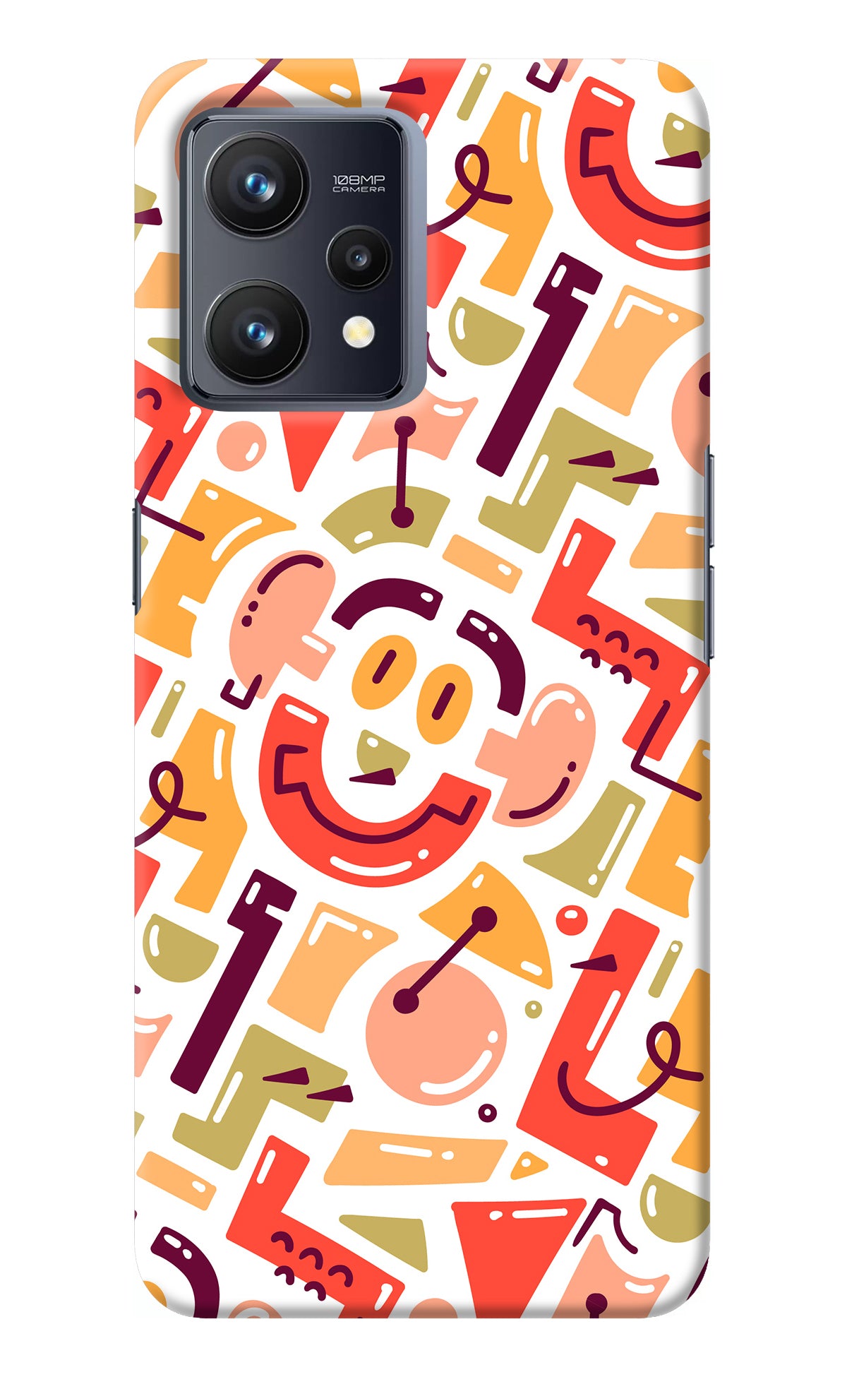 Doodle Pattern Realme 9 4G Back Cover