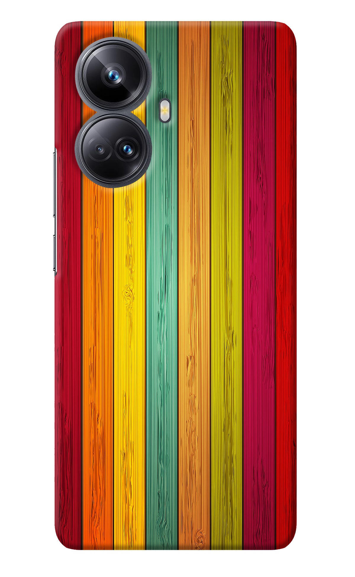 Multicolor Wooden Realme 10 Pro+ 5G Back Cover