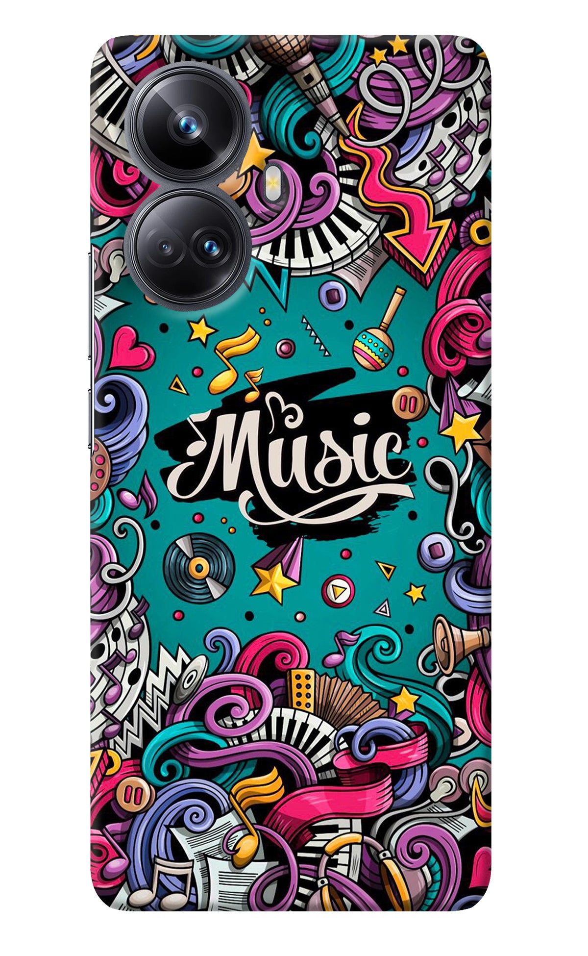 Music Graffiti Realme 10 Pro+ 5G Back Cover