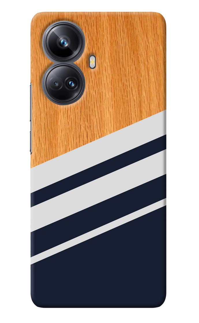 Blue and white wooden Realme 10 Pro+ 5G Back Cover