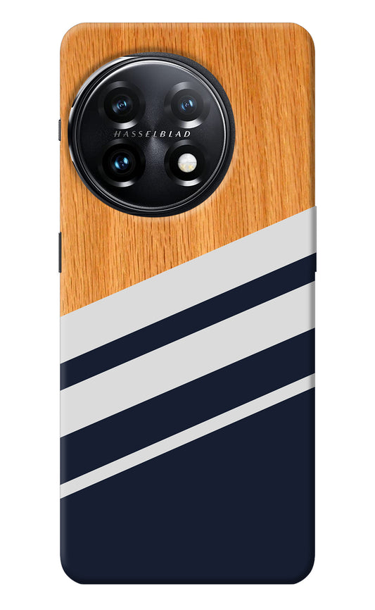 Blue and white wooden OnePlus 11 5G Back Cover