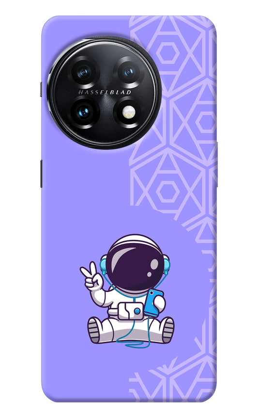 Cute Astronaut Chilling OnePlus 11 5G Back Cover
