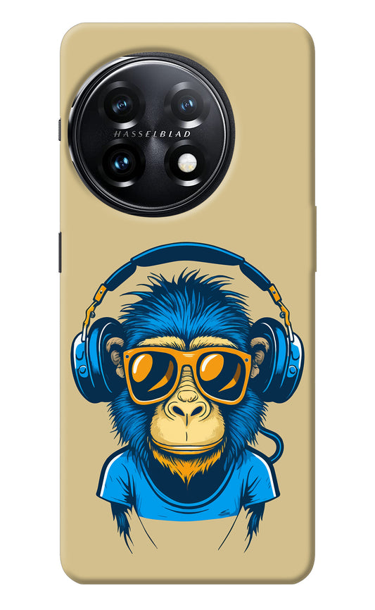 Monkey Headphone OnePlus 11 5G Back Cover