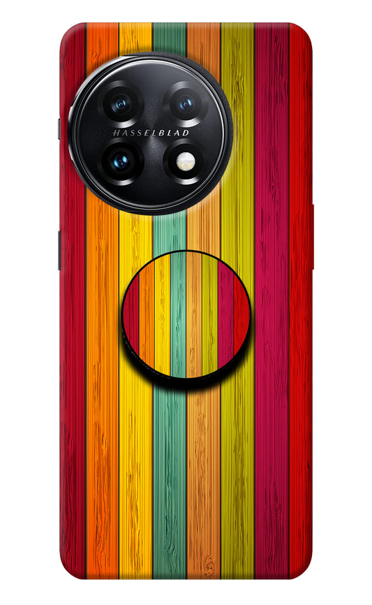 Multicolor Wooden OnePlus 11 5G Pop Case