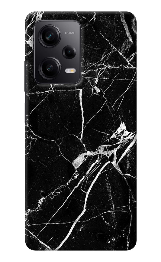 Black Marble Pattern Redmi Note 12 5G Back Cover