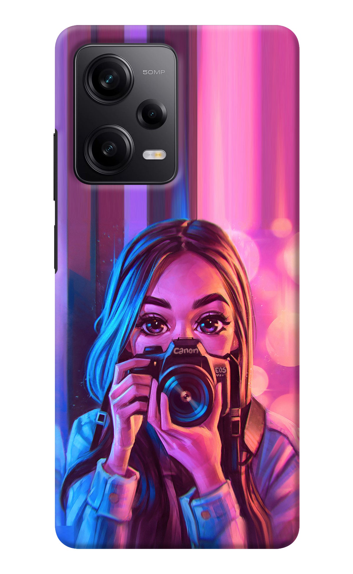 Girl Photographer Redmi Note 12 5G Back Cover