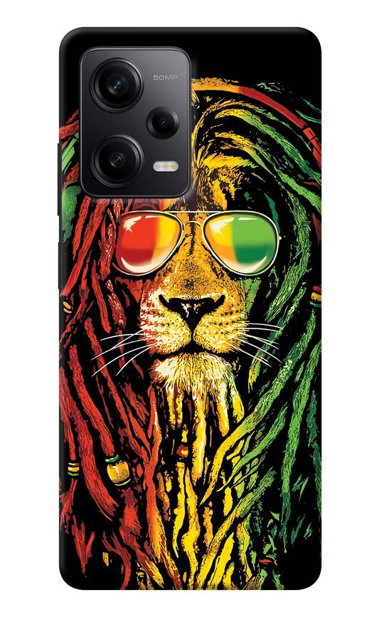 Rasta Lion Redmi Note 12 5G Back Cover