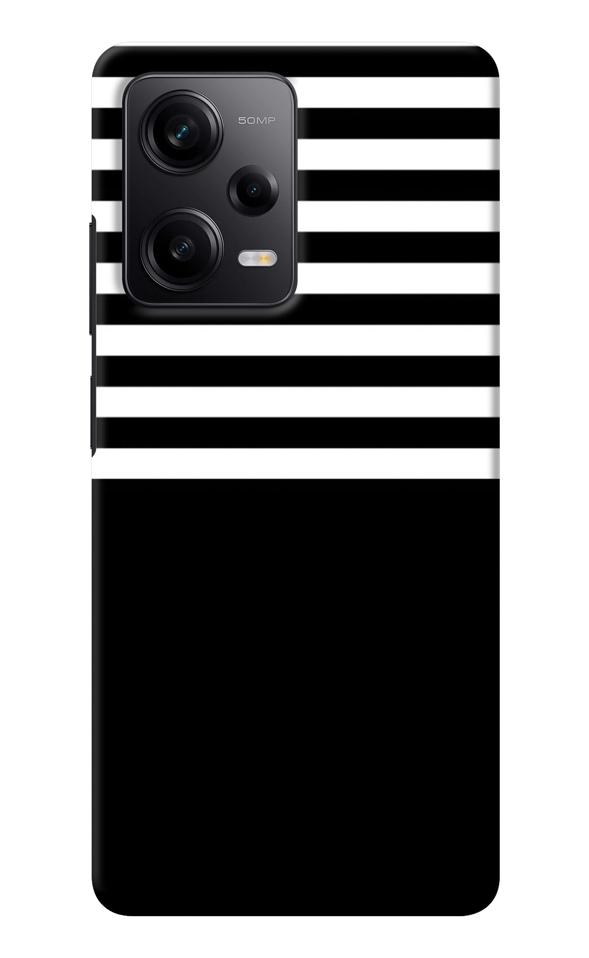 Black and White Print Redmi Note 12 5G Back Cover
