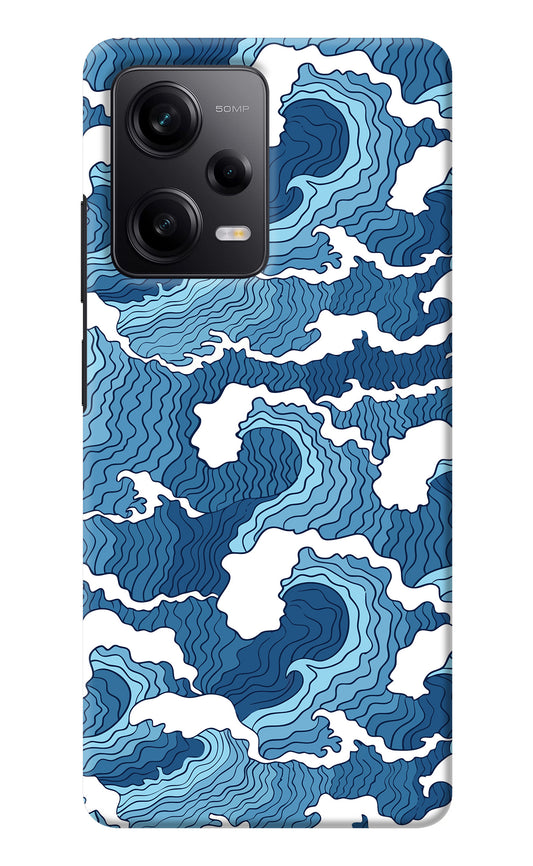 Blue Waves Redmi Note 12 5G Back Cover