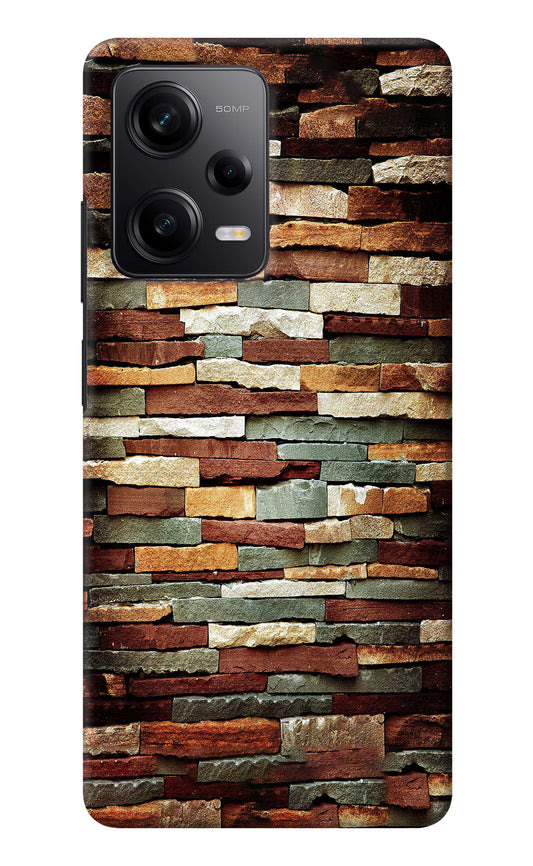 Bricks Pattern Redmi Note 12 5G Back Cover