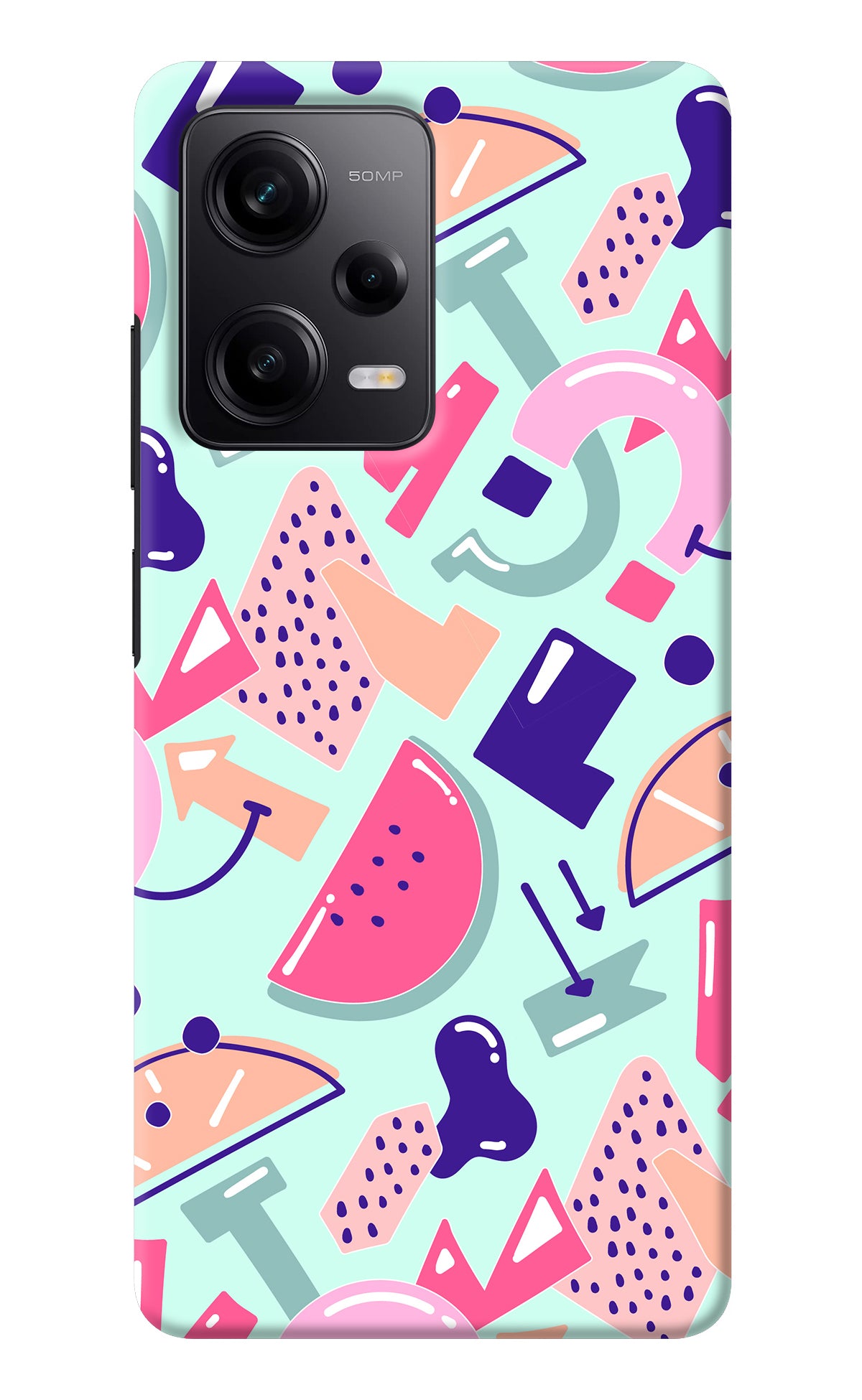 Doodle Pattern Redmi Note 12 5G Back Cover
