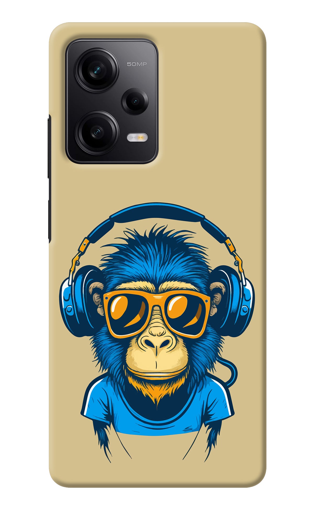 Monkey Headphone Redmi Note 12 5G Back Cover