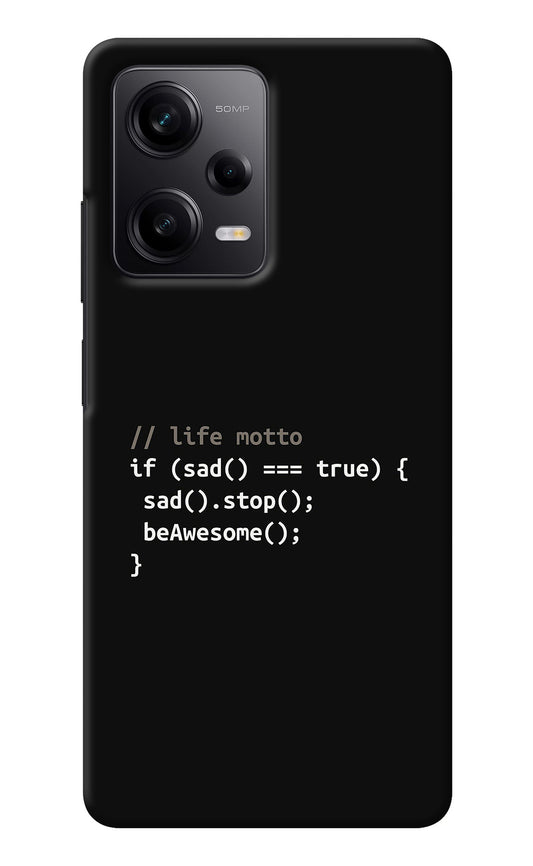 Life Motto Code Redmi Note 12 Pro 5G Back Cover