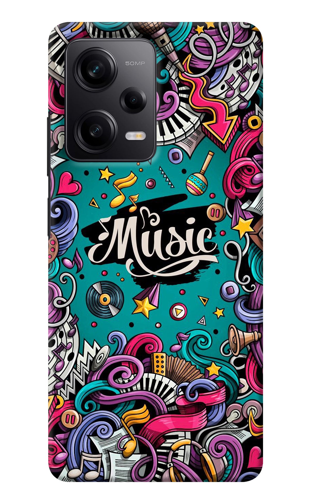 Music Graffiti Redmi Note 12 Pro 5G Back Cover