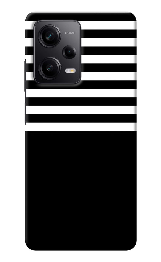 Black and White Print Redmi Note 12 Pro 5G Back Cover