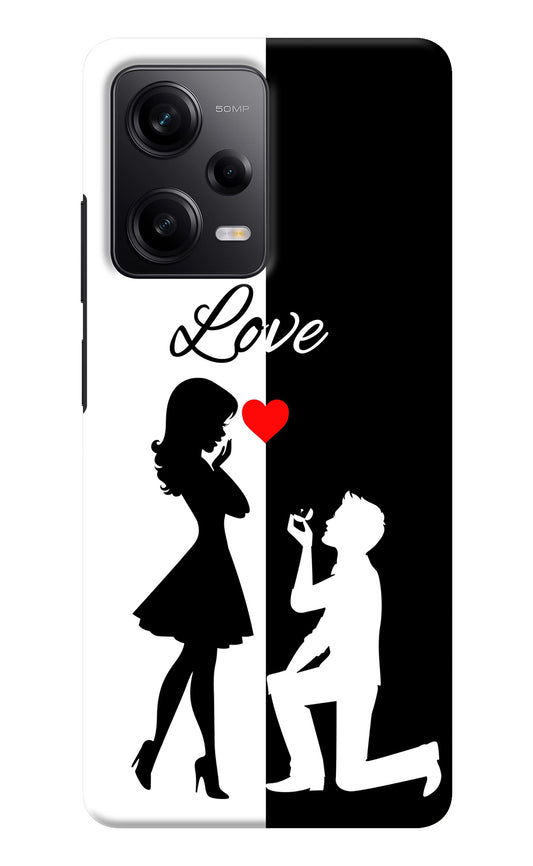 Love Propose Black And White Redmi Note 12 Pro 5G Back Cover