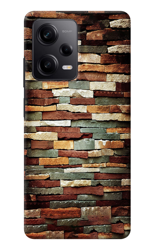 Bricks Pattern Redmi Note 12 Pro 5G Back Cover