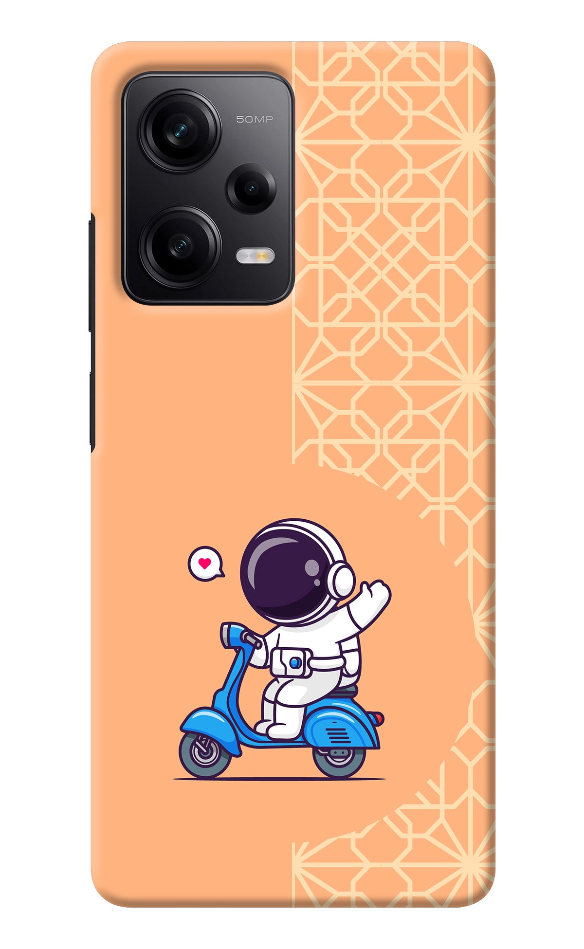 Cute Astronaut Riding Redmi Note 12 Pro 5G Back Cover