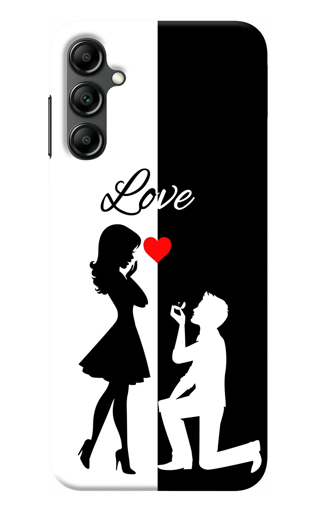 Love Propose Black And White Samsung A14 5G Back Cover