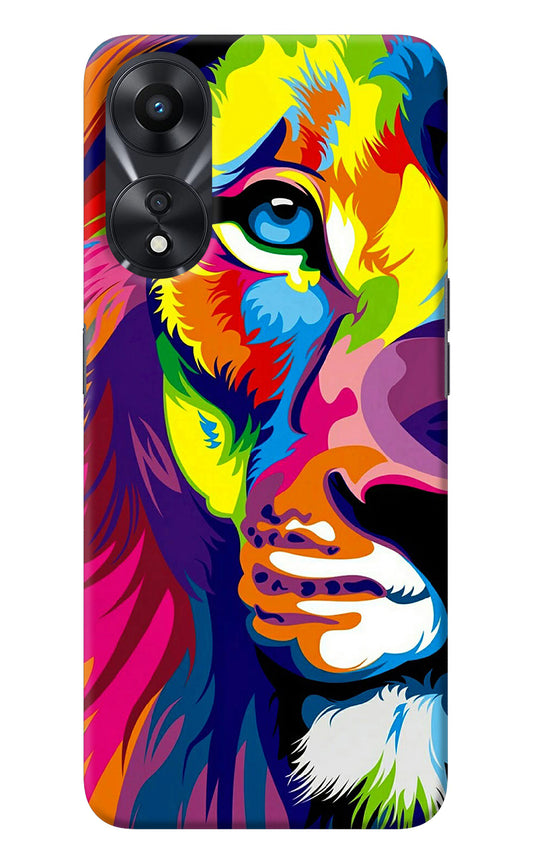 Lion Half Face Oppo A78 5G Back Cover
