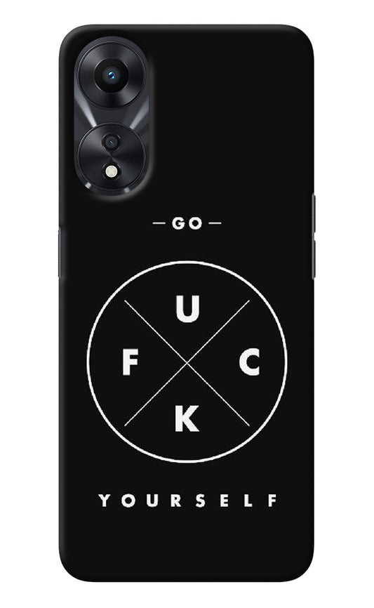 Go Fuck Yourself Oppo A78 5G Back Cover