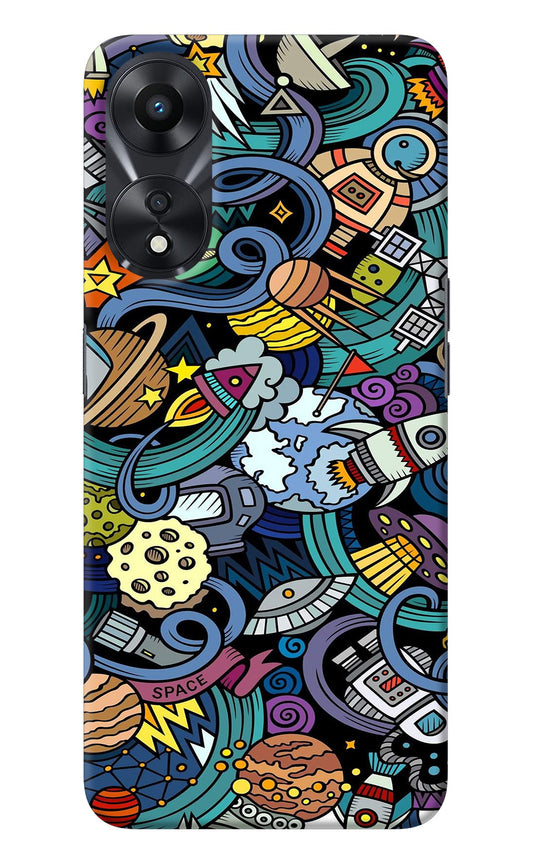 Space Abstract Oppo A78 5G Back Cover