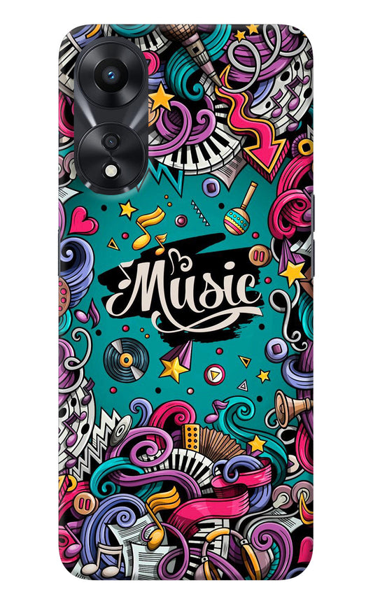 Music Graffiti Oppo A78 5G Back Cover