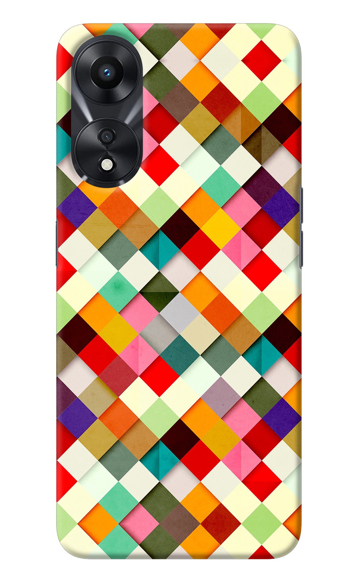 Geometric Abstract Colorful Oppo A78 5G Back Cover