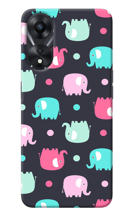 Elephants Oppo A78 5G Back Cover