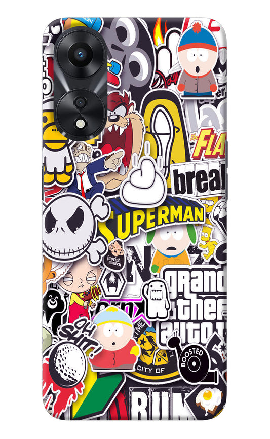 Sticker Bomb Oppo A78 5G Back Cover