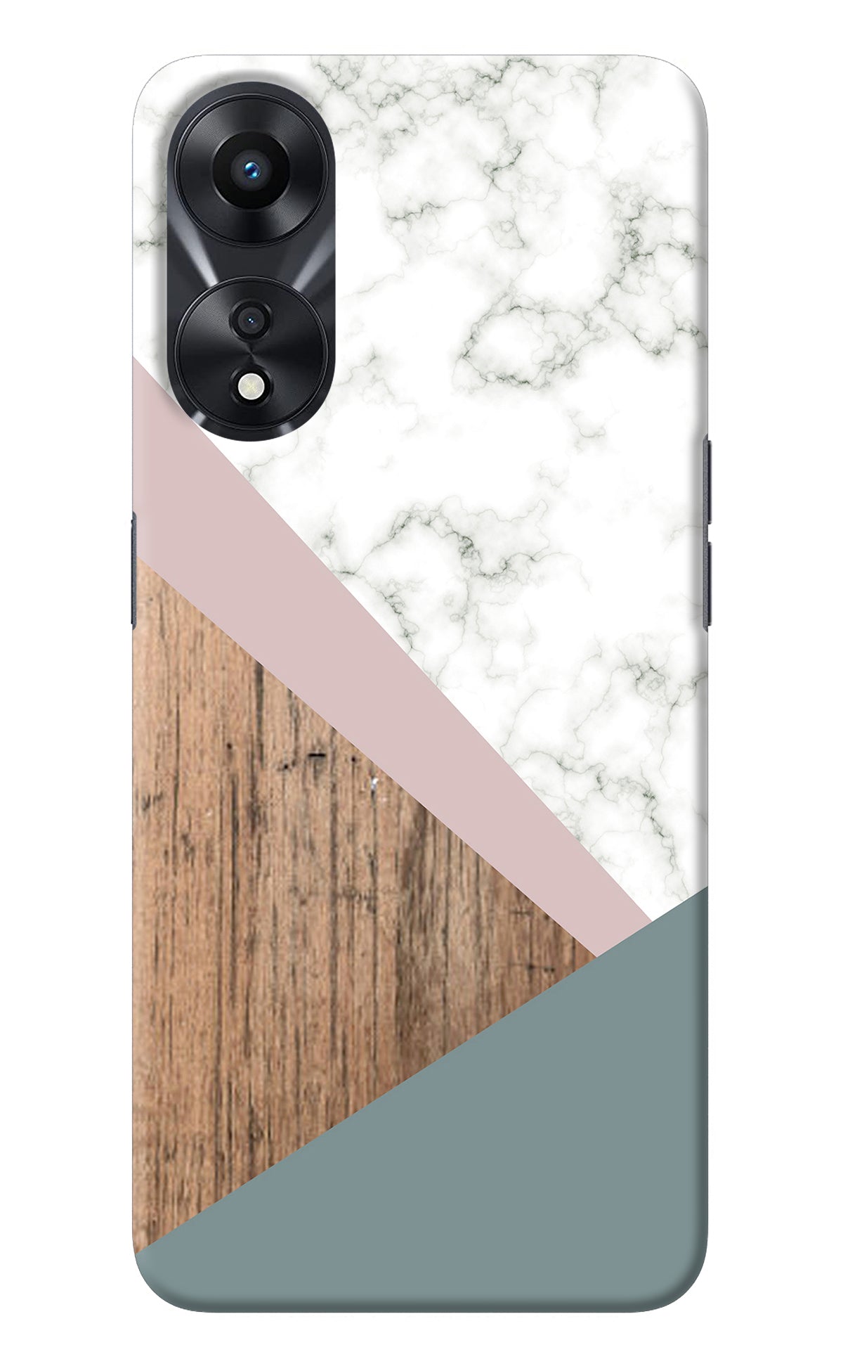 Marble wood Abstract Oppo A78 5G Back Cover