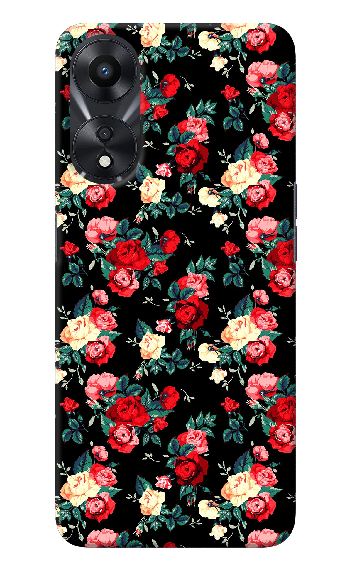 Rose Pattern Oppo A78 5G Back Cover