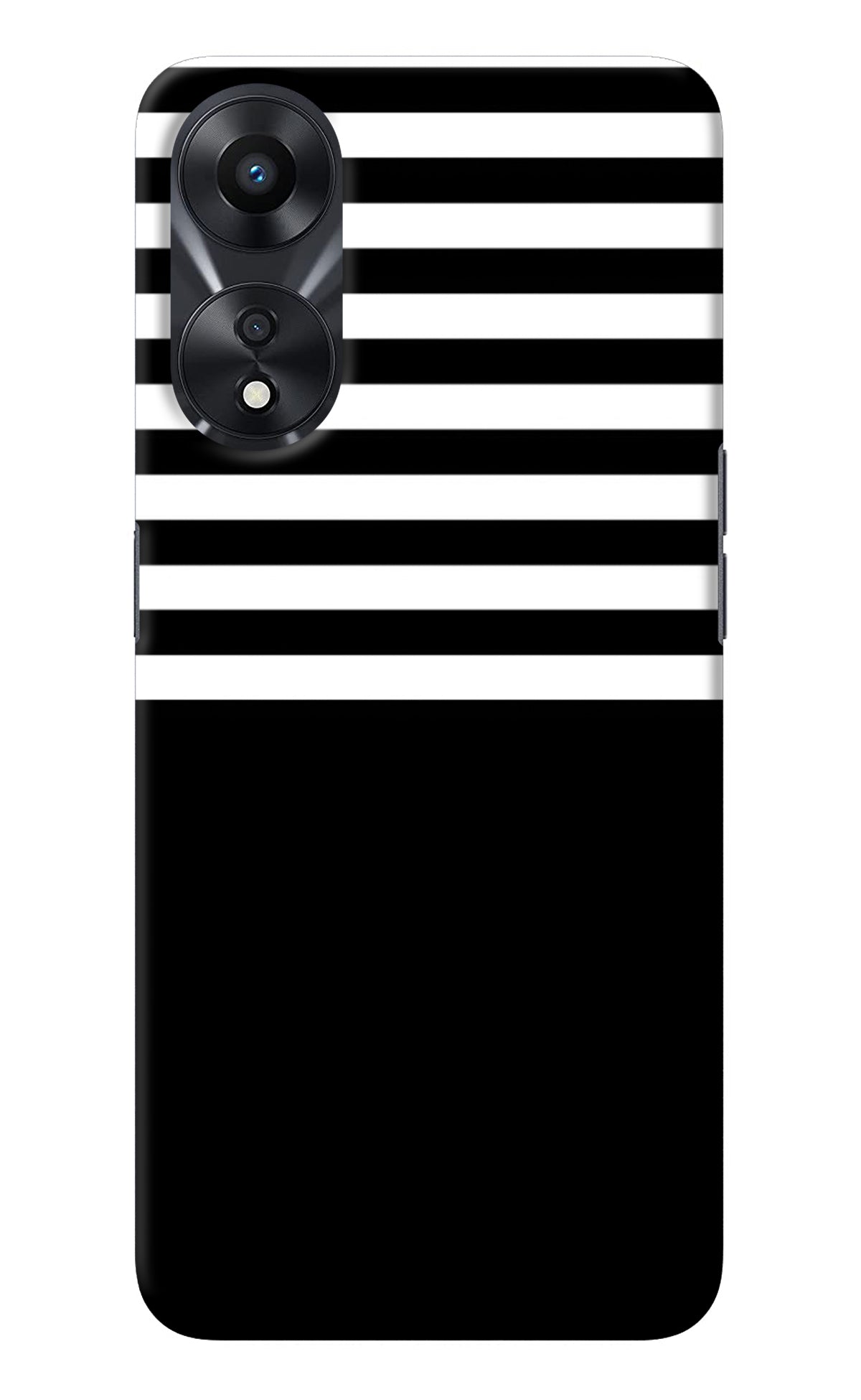 Black and White Print Oppo A78 5G Back Cover