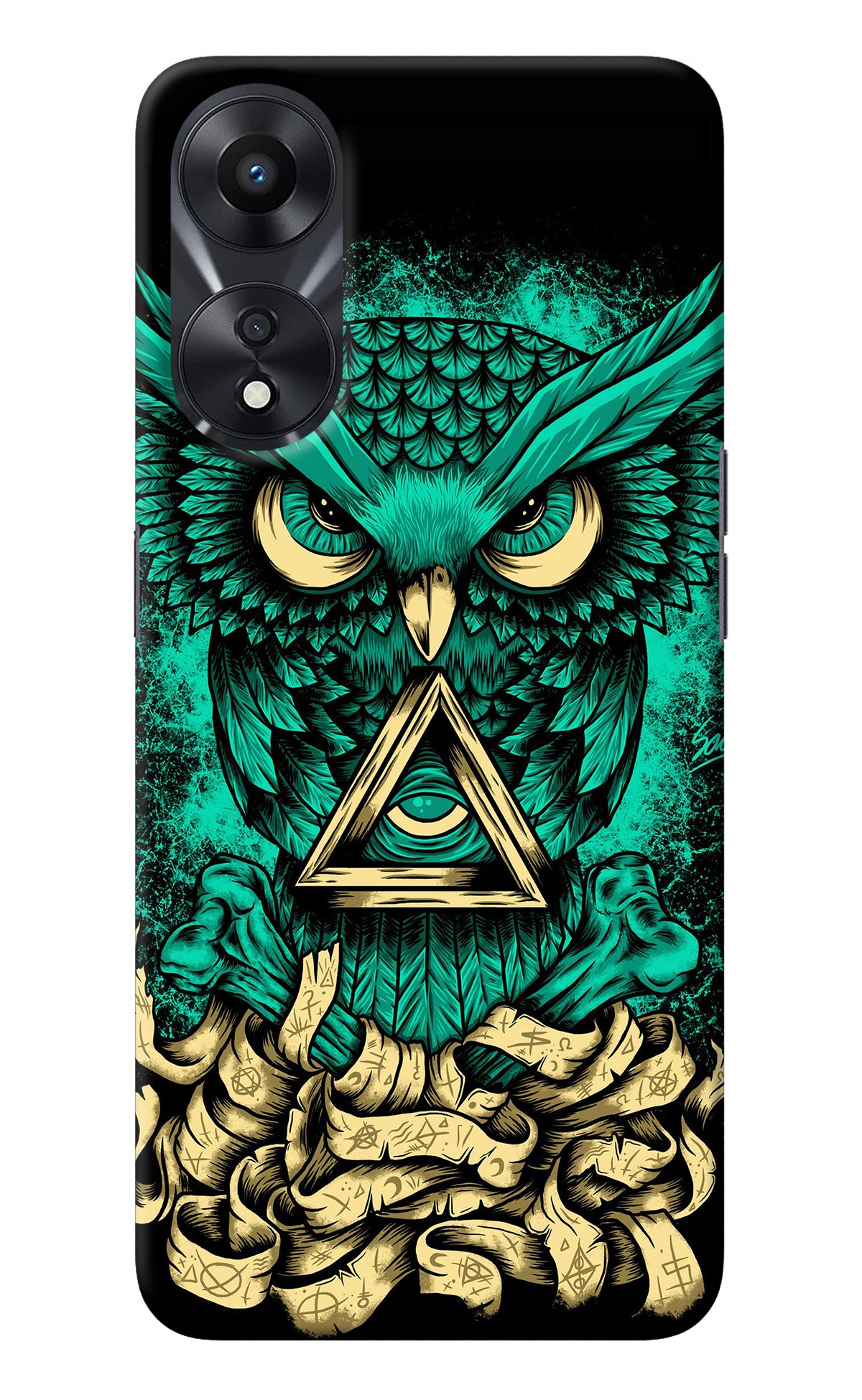 Green Owl Oppo A78 5G Back Cover