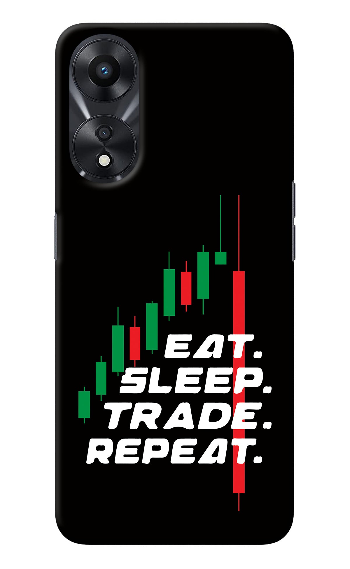 Eat Sleep Trade Repeat Oppo A78 5G Back Cover