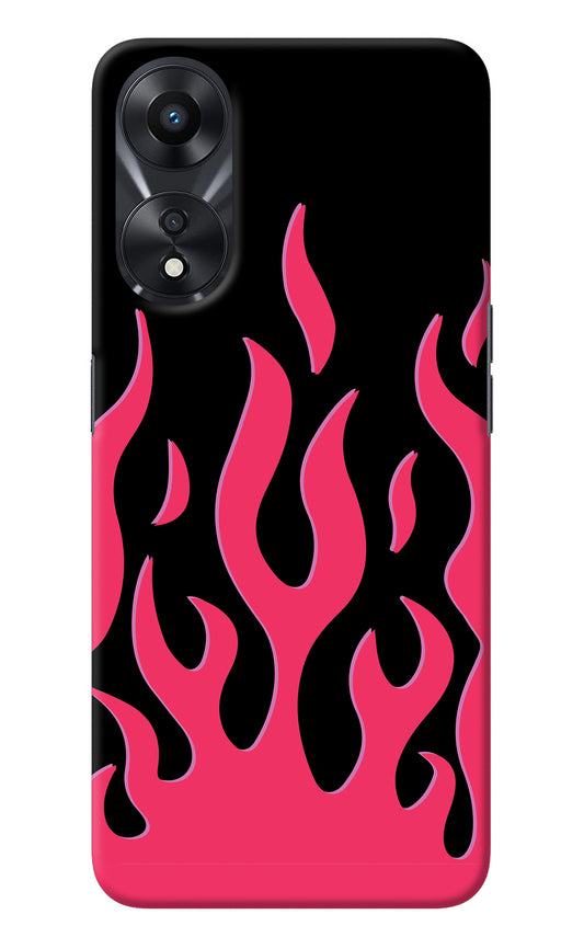 Fire Flames Oppo A78 5G Back Cover