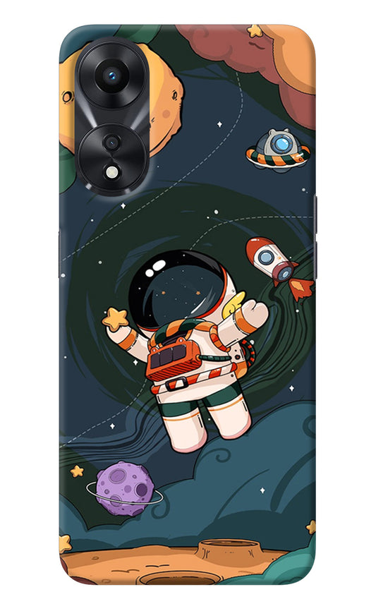 Cartoon Astronaut Oppo A78 5G Back Cover