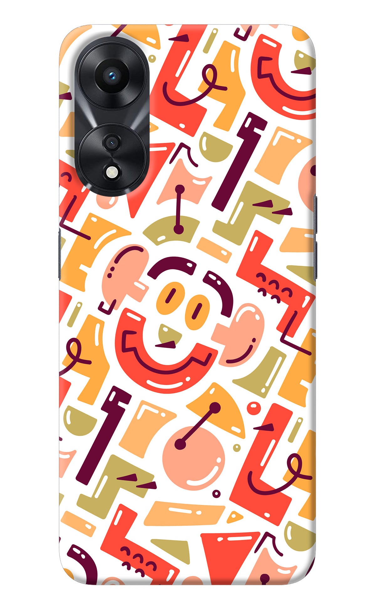 Doodle Pattern Oppo A78 5G Back Cover