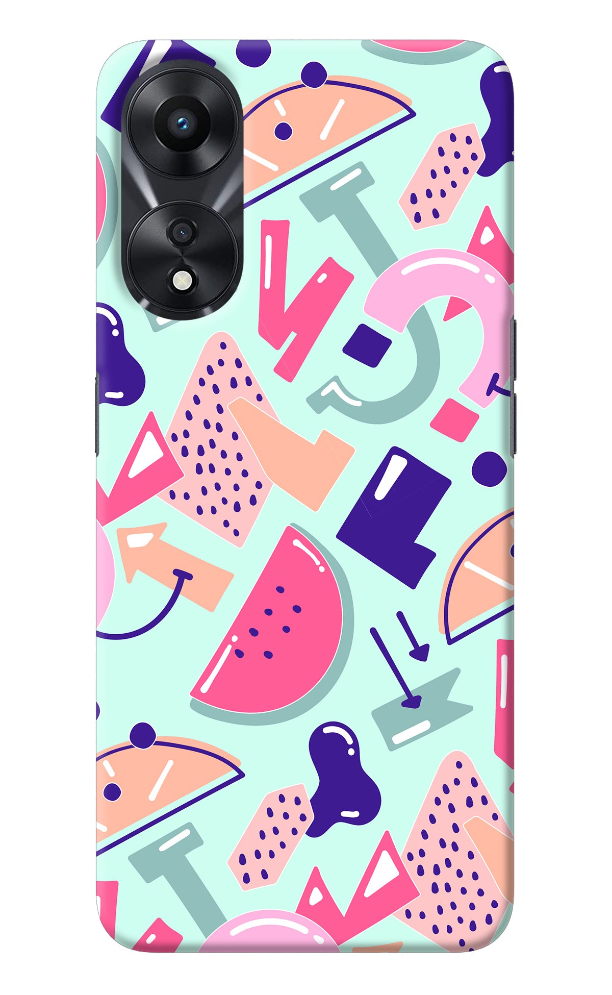 Doodle Pattern Oppo A78 5G Back Cover