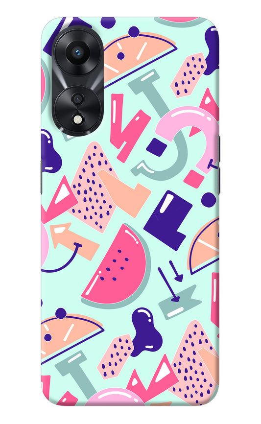 Doodle Pattern Oppo A78 5G Back Cover