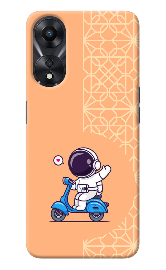 Cute Astronaut Riding Oppo A78 5G Back Cover