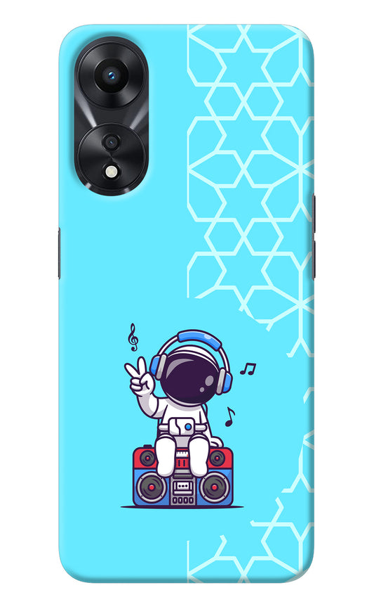 Cute Astronaut Chilling Oppo A78 5G Back Cover