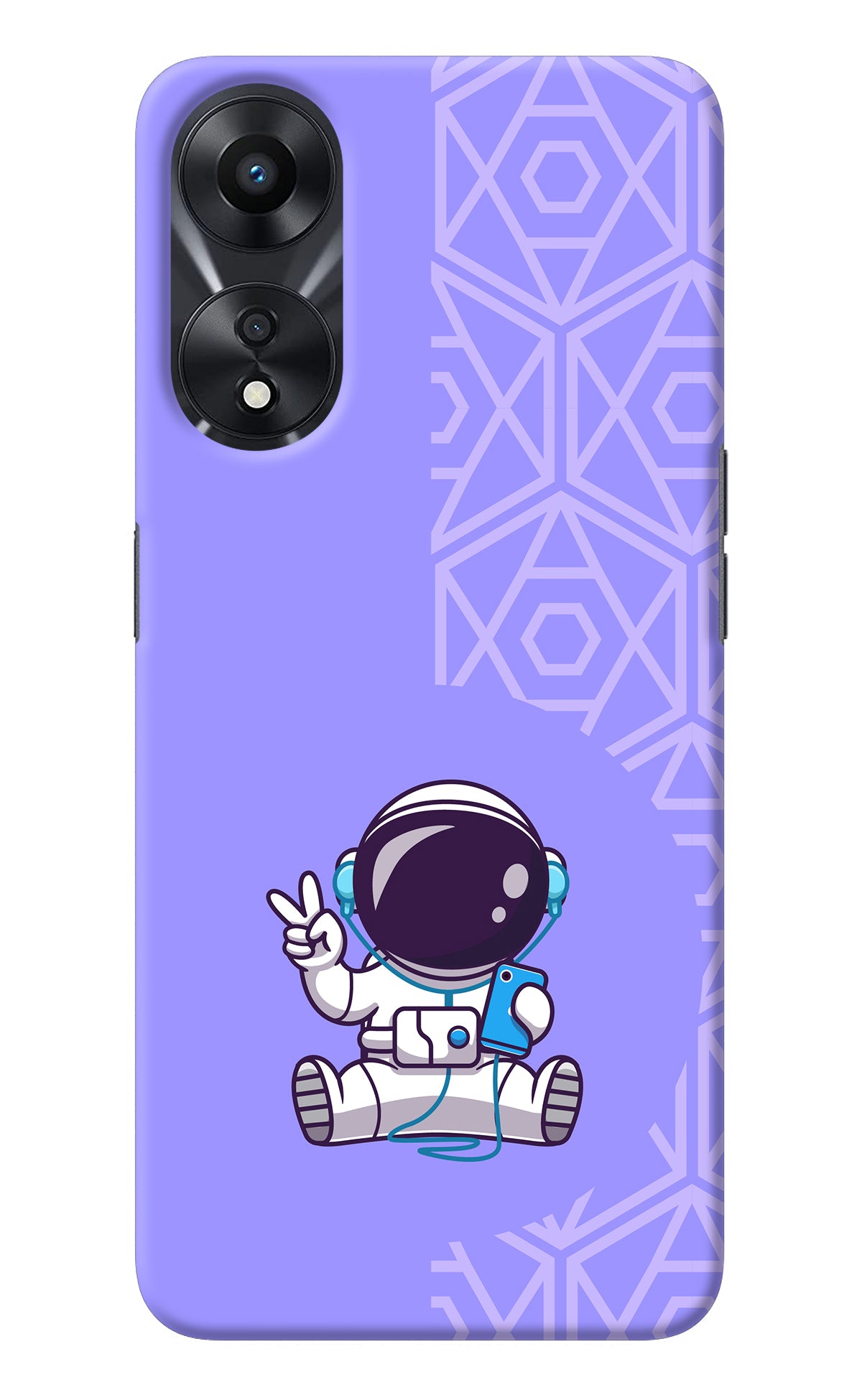 Cute Astronaut Chilling Oppo A78 5G Back Cover