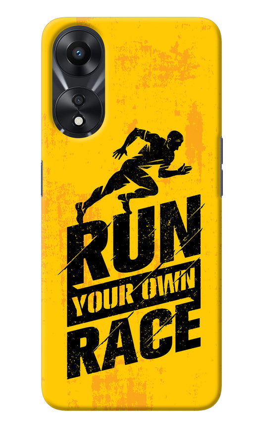 Run Your Own Race Oppo A78 5G Back Cover