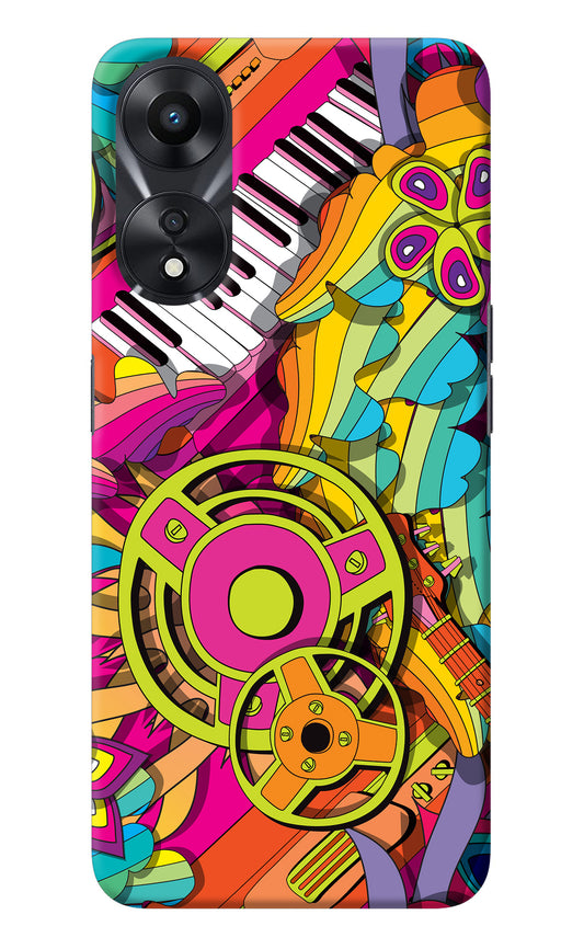 Music Doodle Oppo A78 5G Back Cover