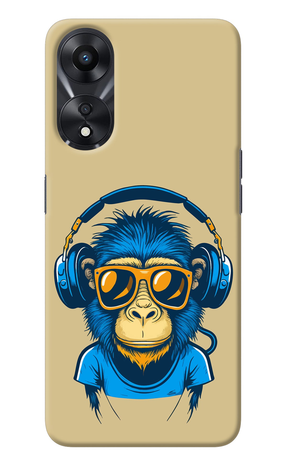 Monkey Headphone Oppo A78 5G Back Cover