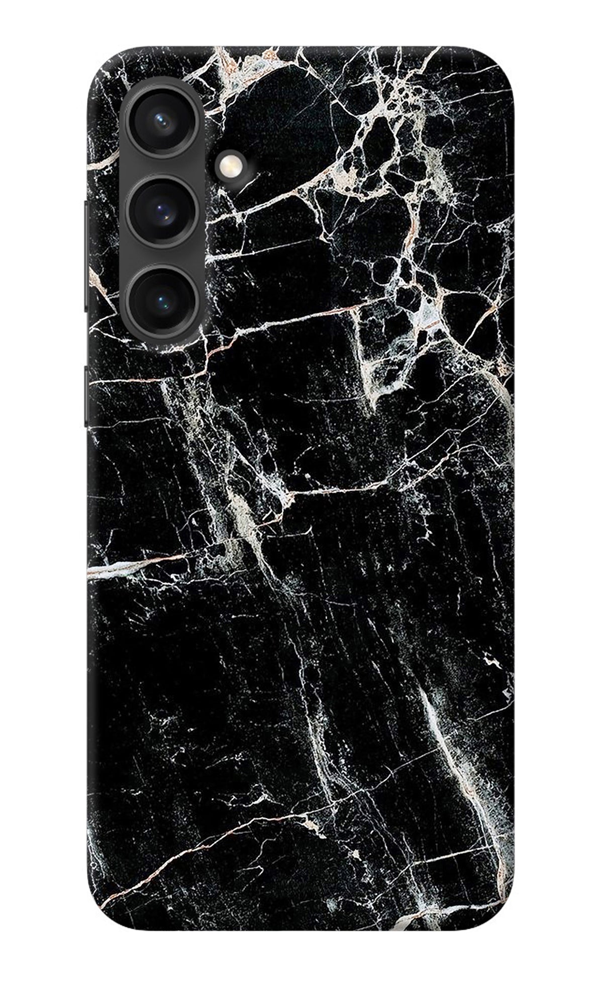 Black Marble Texture Samsung S23 Back Cover