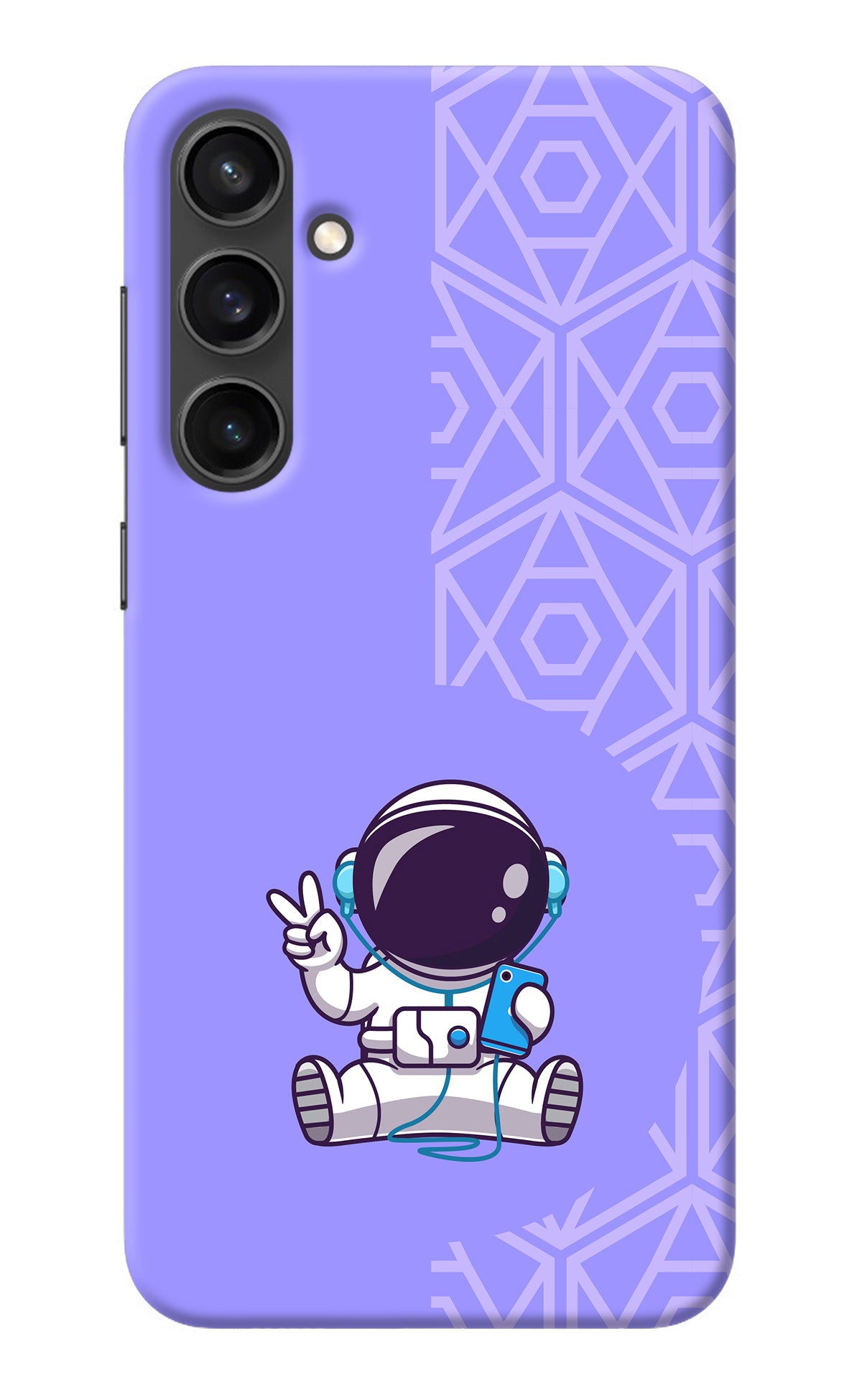 Cute Astronaut Chilling Samsung S23 Back Cover