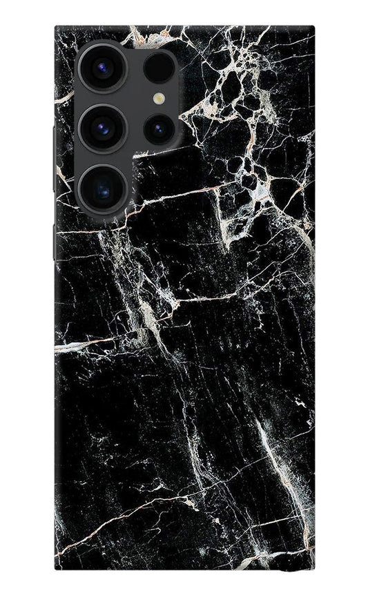 Black Marble Texture Samsung S23 Ultra Back Cover